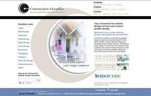Connection Group Lansing website design old home page