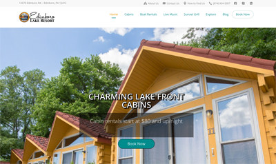 Responsive website design for resort