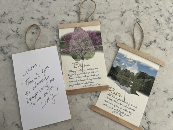 Postcard scrolls as greeting cards